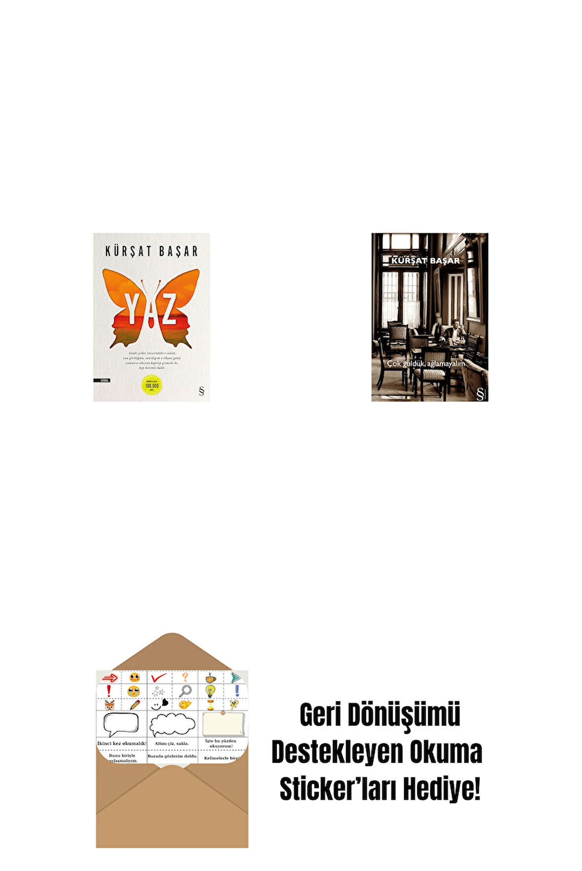 Yaz + Çok Güldük, Ağlamayalım + Okuma Sticker'ları