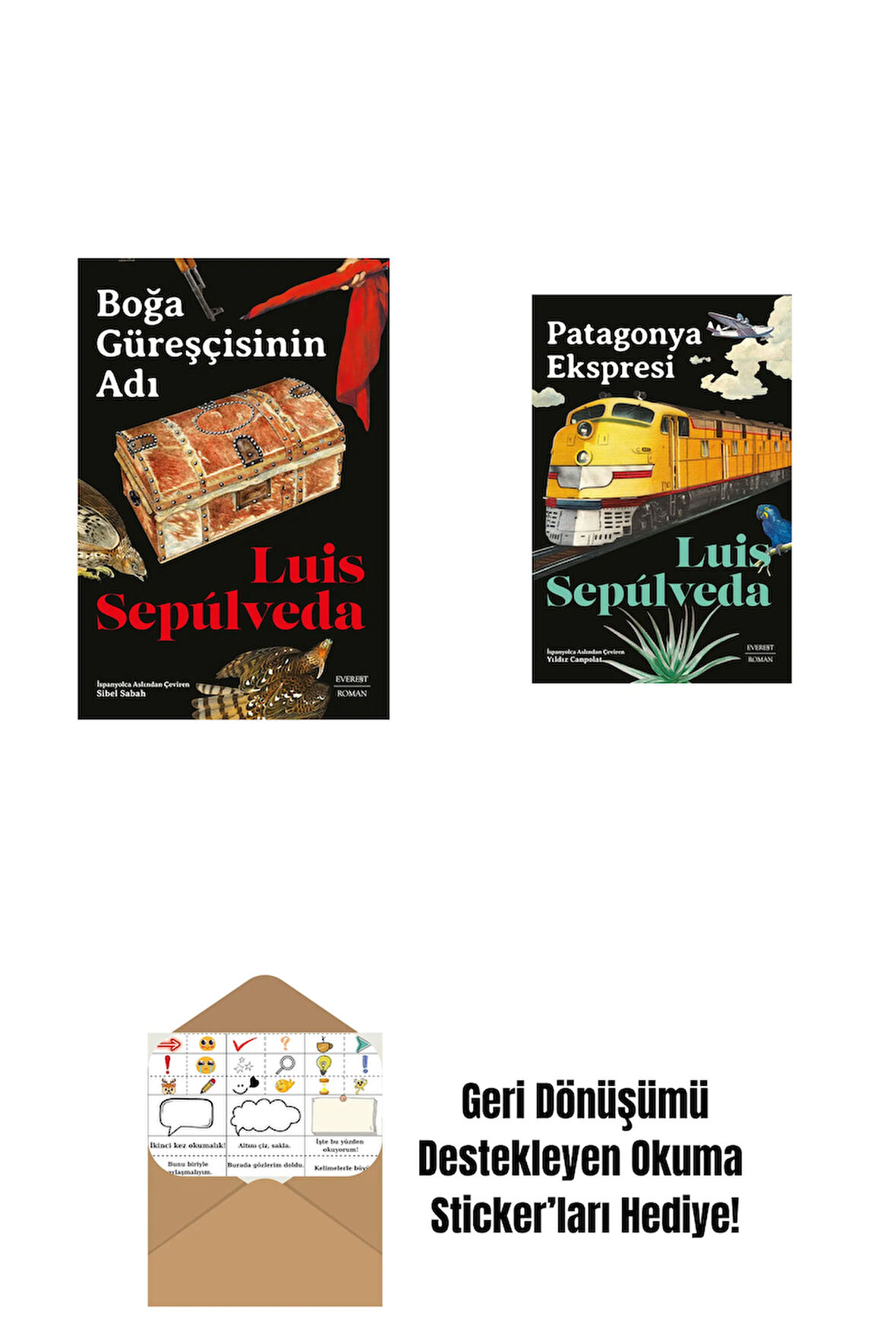 Boğa Güreşçisinin Adı + Patagonya Ekspresi + Okuma Sticker'ları