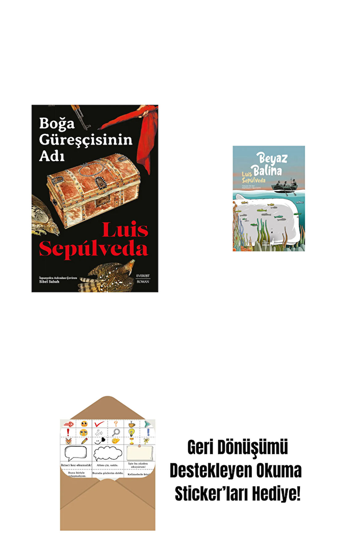 Boğa Güreşçisinin Adı + Beyaz Balina + Okuma Sticker'ları