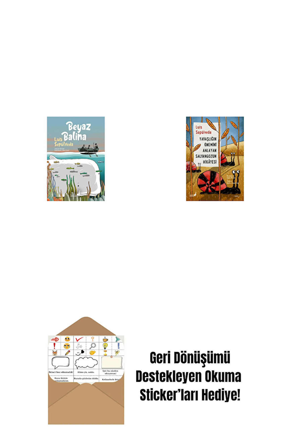 Beyaz Balina + Yavaşlığın Önemini Anlayan Salyangozun Hikayesi + Okuma Sticker'ları