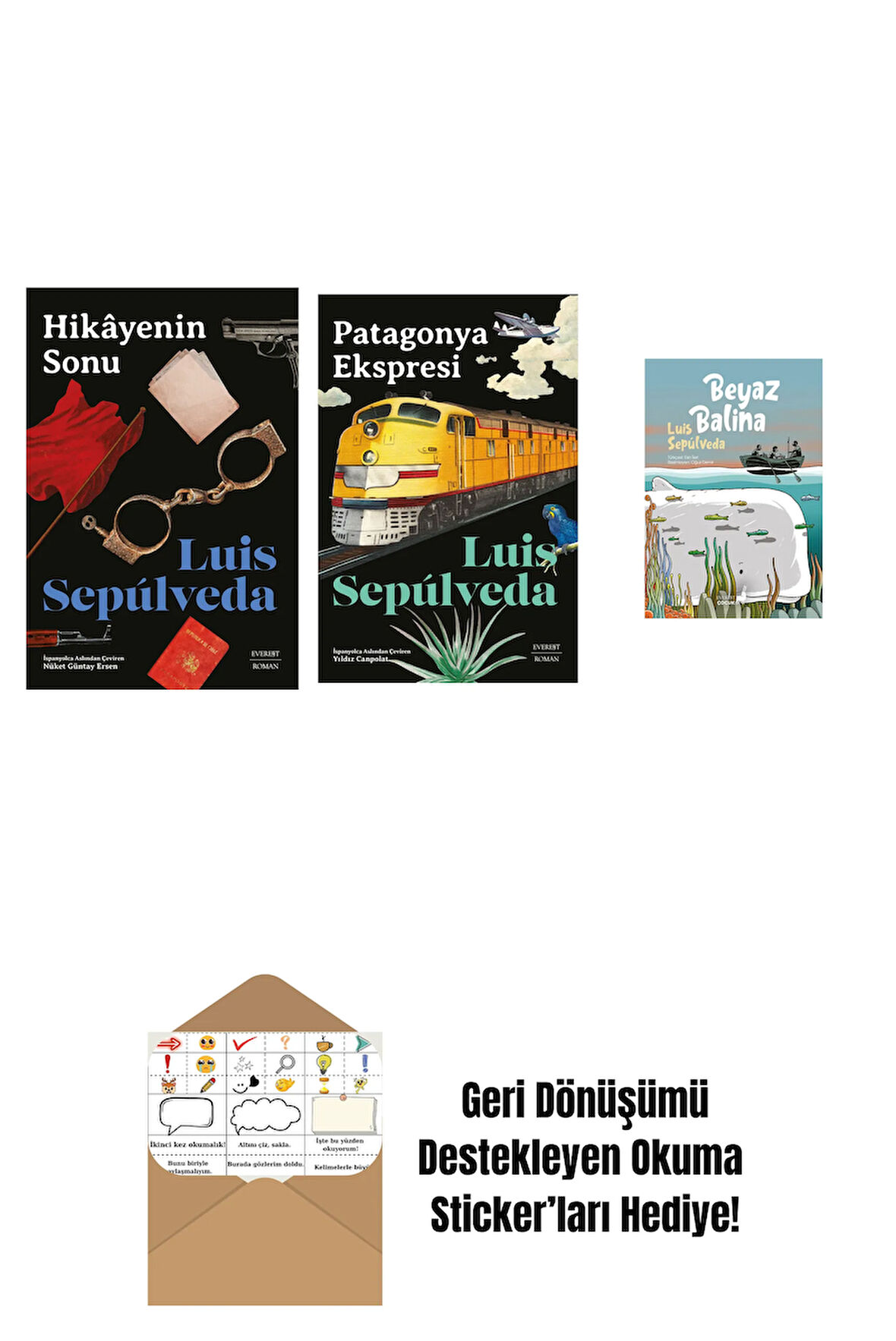 Hikâyenin Sonu + Patagonya Ekspresi + Beyaz Balina + Okuma Sticker'ları