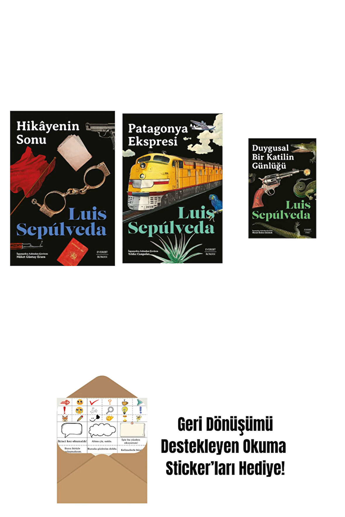 Hikâyenin Sonu + Patagonya Ekspresi + Duygusal Bir Katilin Günlüğü + Okuma Sticker'ları