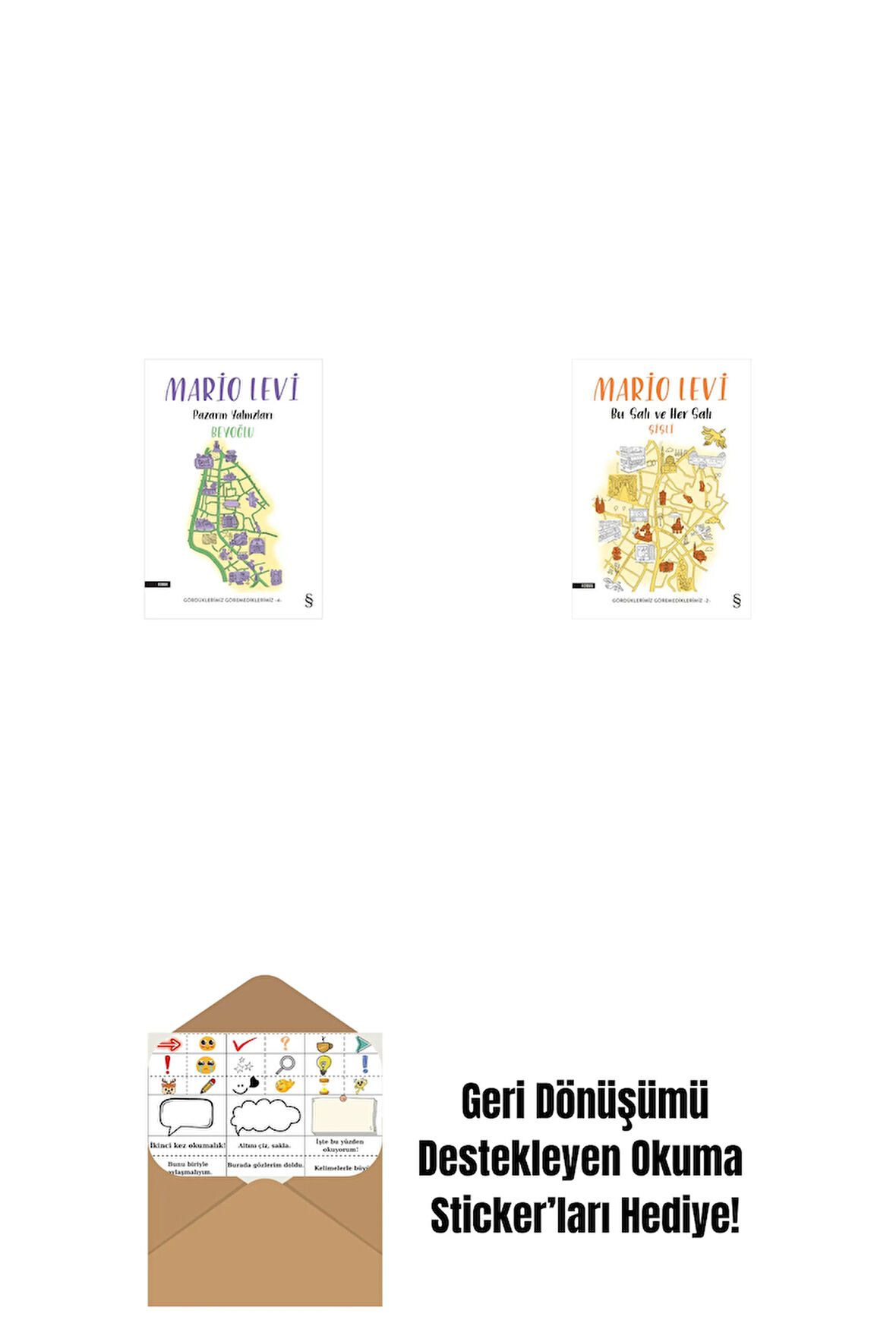 Pazarın Yalnızları Beyoğlu + Bu Salı ve Her Salı Şişli + Okuma Sticker'ları