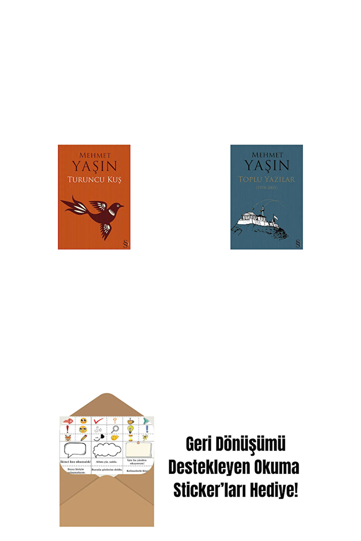 Turuncu Kuş + Toplu Yazılar + Okuma Sticker'ları