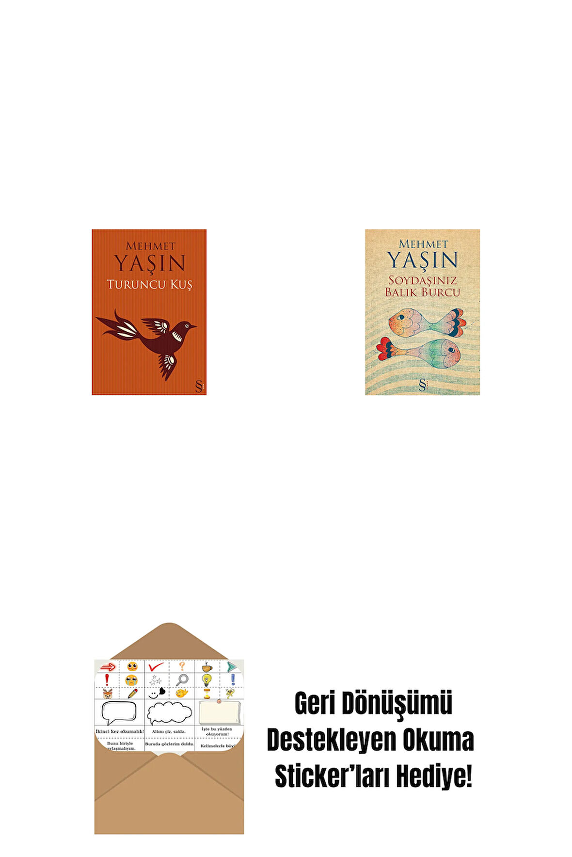 Turuncu Kuş + Soydaşınız Balık Burcu + Okuma Sticker'ları