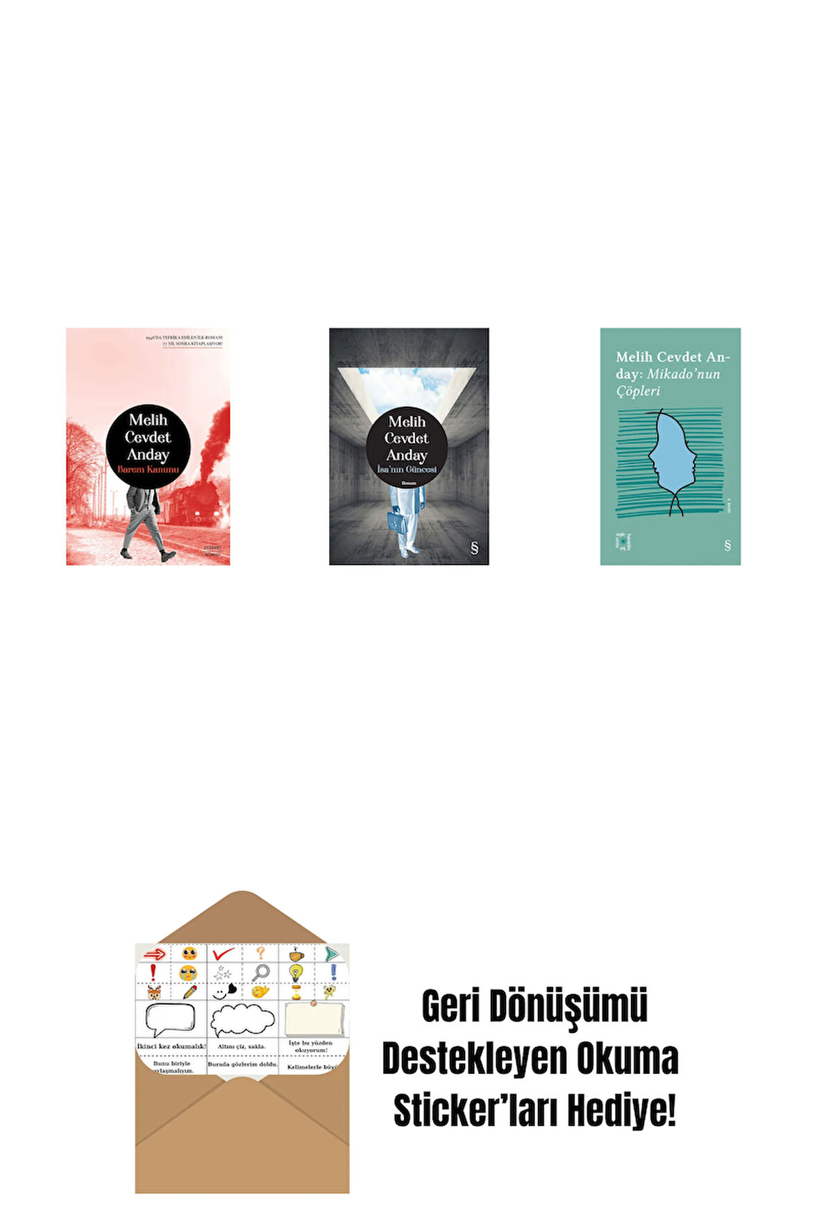 Barem Kanunu + İsa’nın Güncesi (Ciltli) + Everest Açıkhava 3 - Mikado’nun Çöpleri + Okuma Sticker'ları