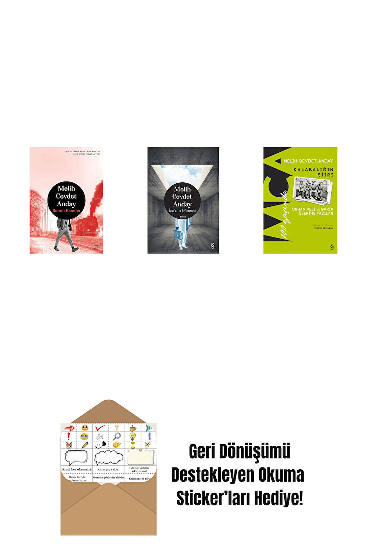 Barem Kanunu + İsa’nın Güncesi (Ciltli) + Kalabalığın Şiiri + Okuma Sticker'ları