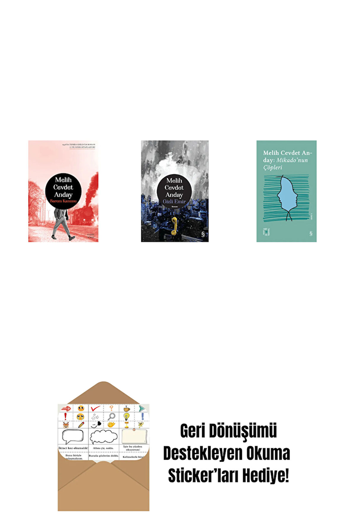 Barem Kanunu + Gizli Emir (Ciltli) + Everest Açıkhava 3 - Mikado’nun Çöpleri + Okuma Sticker'ları