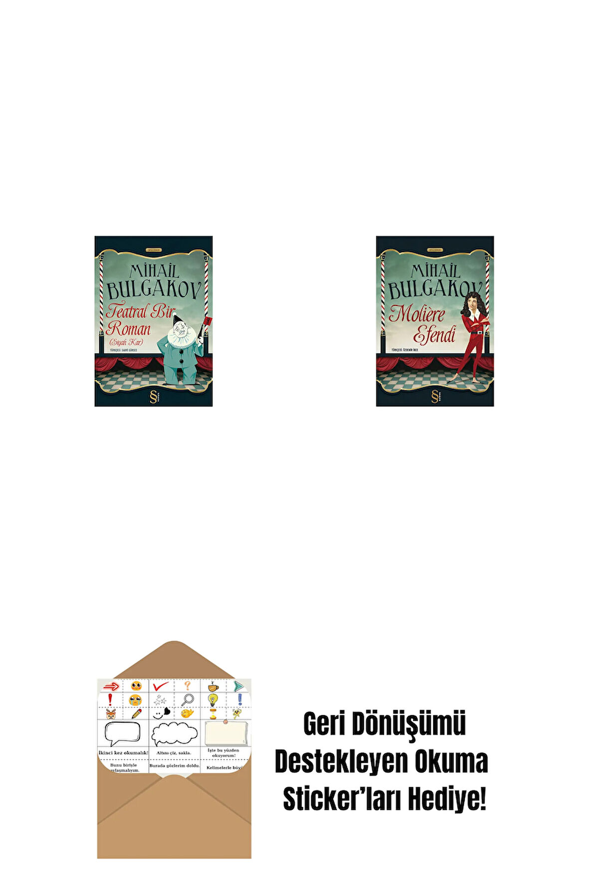 Teatral Bir Roman + Moliere Efendi + Okuma Sticker'ları