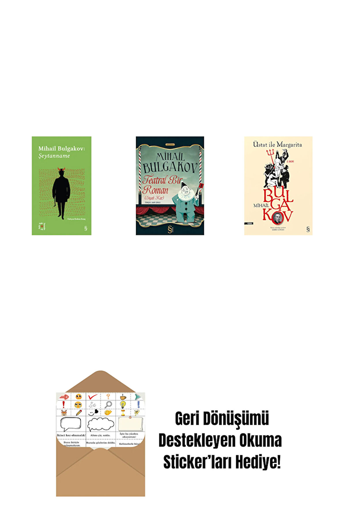 Everest Açıkhava 12 - Şeytanname + Teatral Bir Roman + Üstat İle Margarita + Okuma Sticker'ları