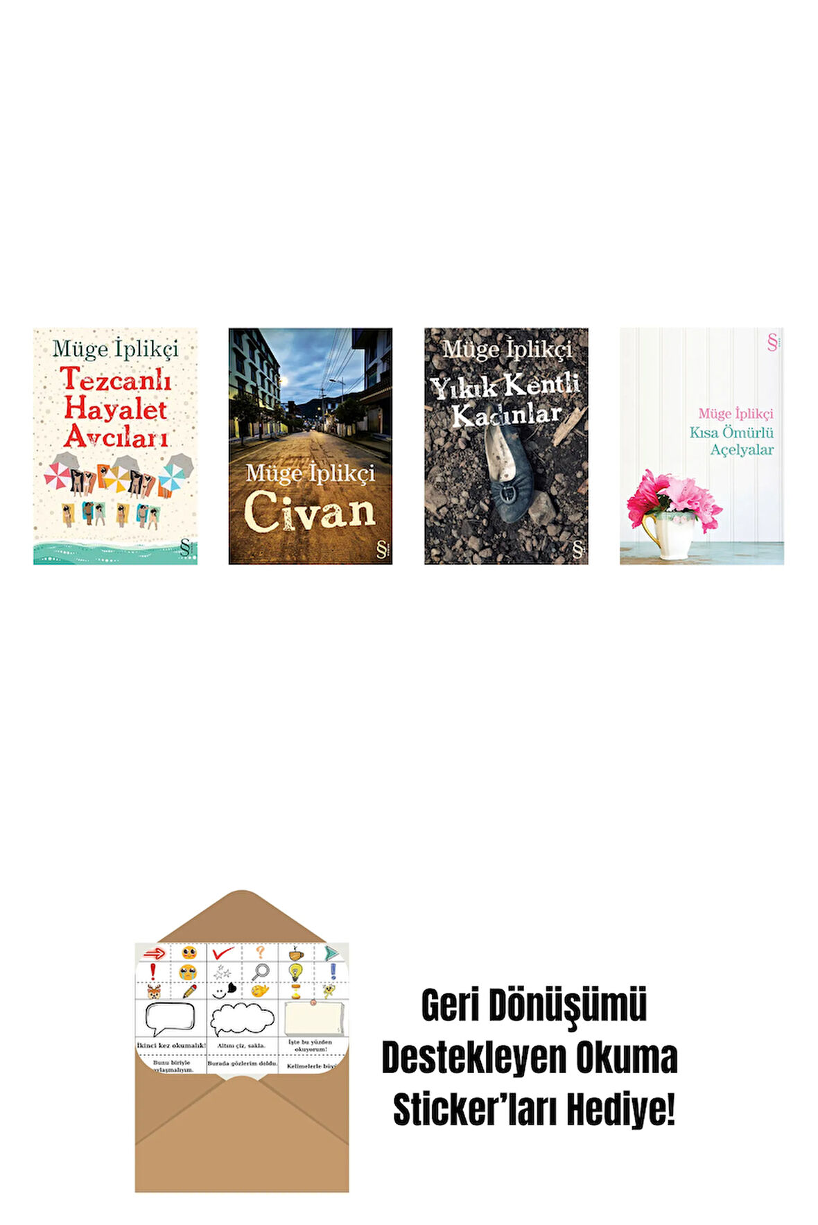 Müge İplikçi 4 Kitap Set + Okuma Sticker'ları