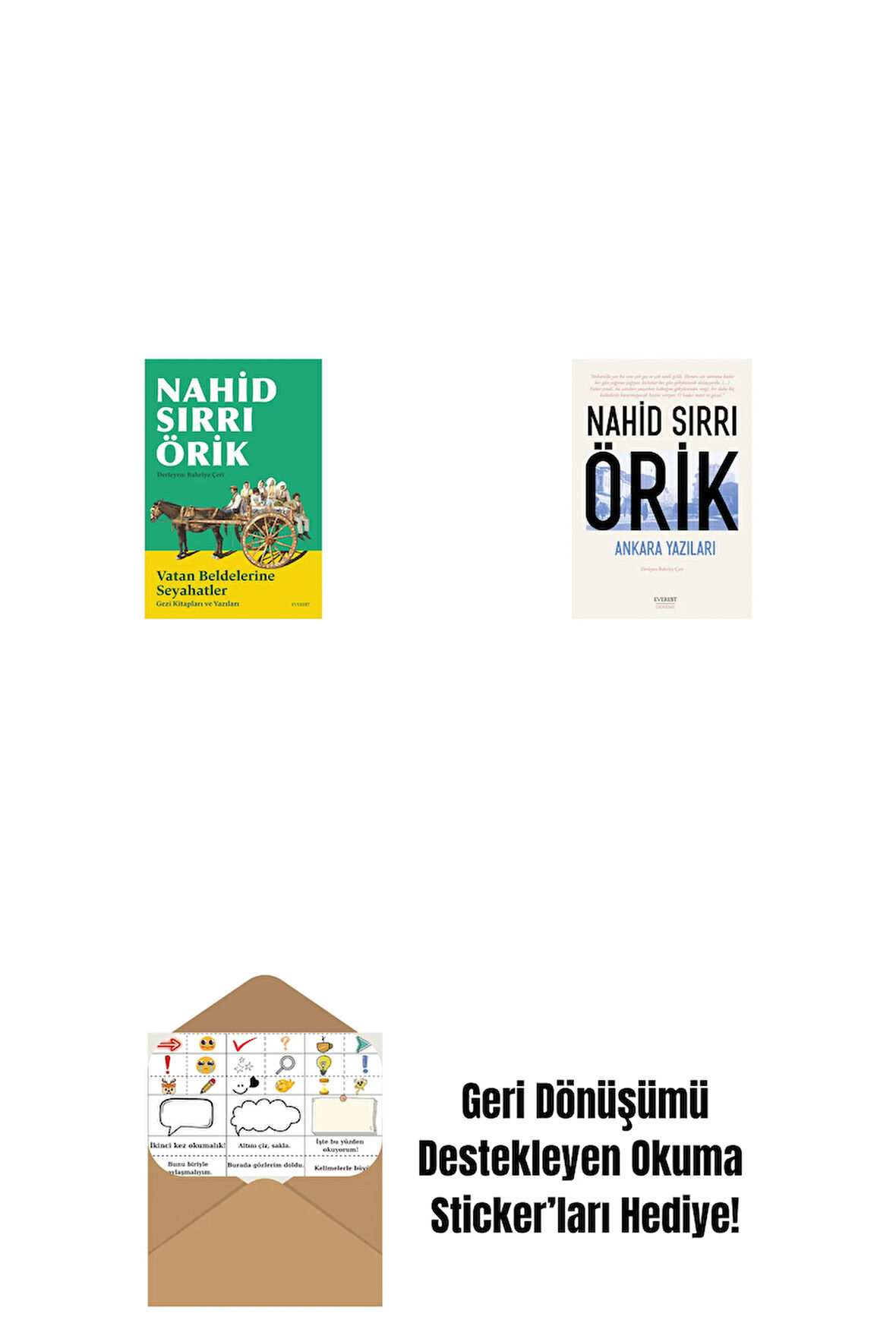 Vatan Beldelerine Seyahatler + Ankara Yazıları + Okuma Sticker'ları