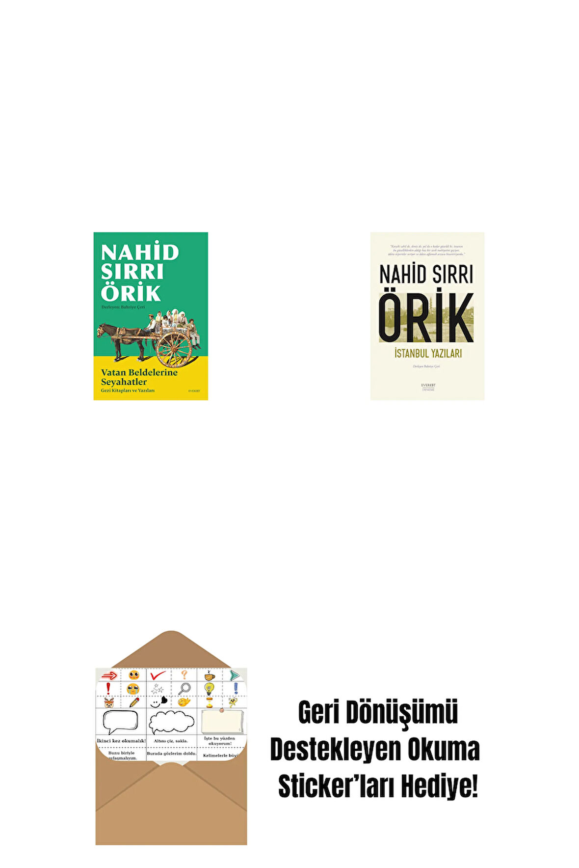 Vatan Beldelerine Seyahatler + İstanbul Yazıları + Okuma Sticker'ları