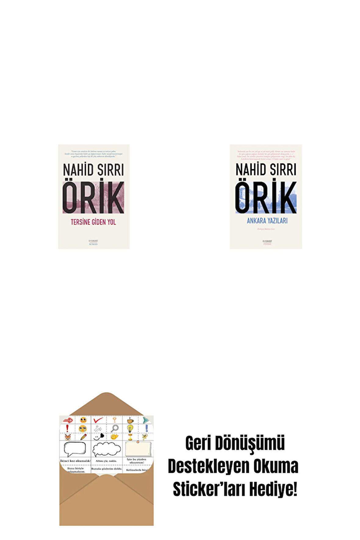 Tersine Giden Yol + Ankara Yazıları + Okuma Sticker'ları