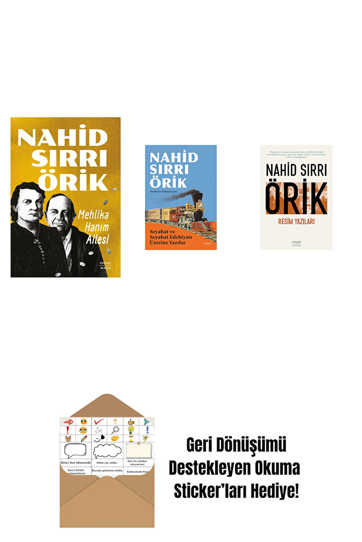 Mehlika Hanım Ailesi + Seyahat ve Seyahat Edebiyatı Üzerine Yazılar + Resim Yazıları + Okuma Sticker'ları