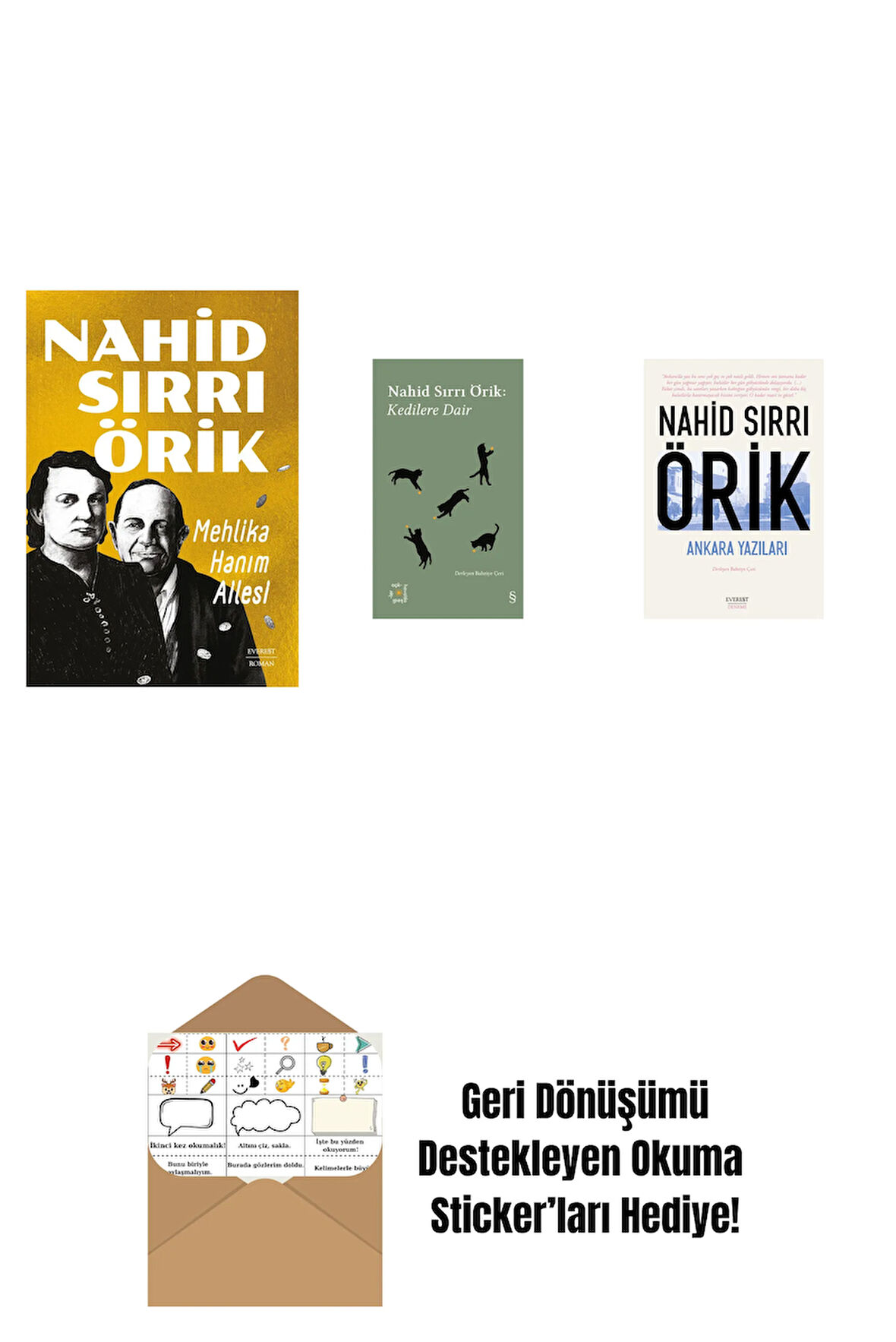 Mehlika Hanım Ailesi + Everest Açıkhava 29 - Kedilere Dair + Ankara Yazıları + Okuma Sticker'ları