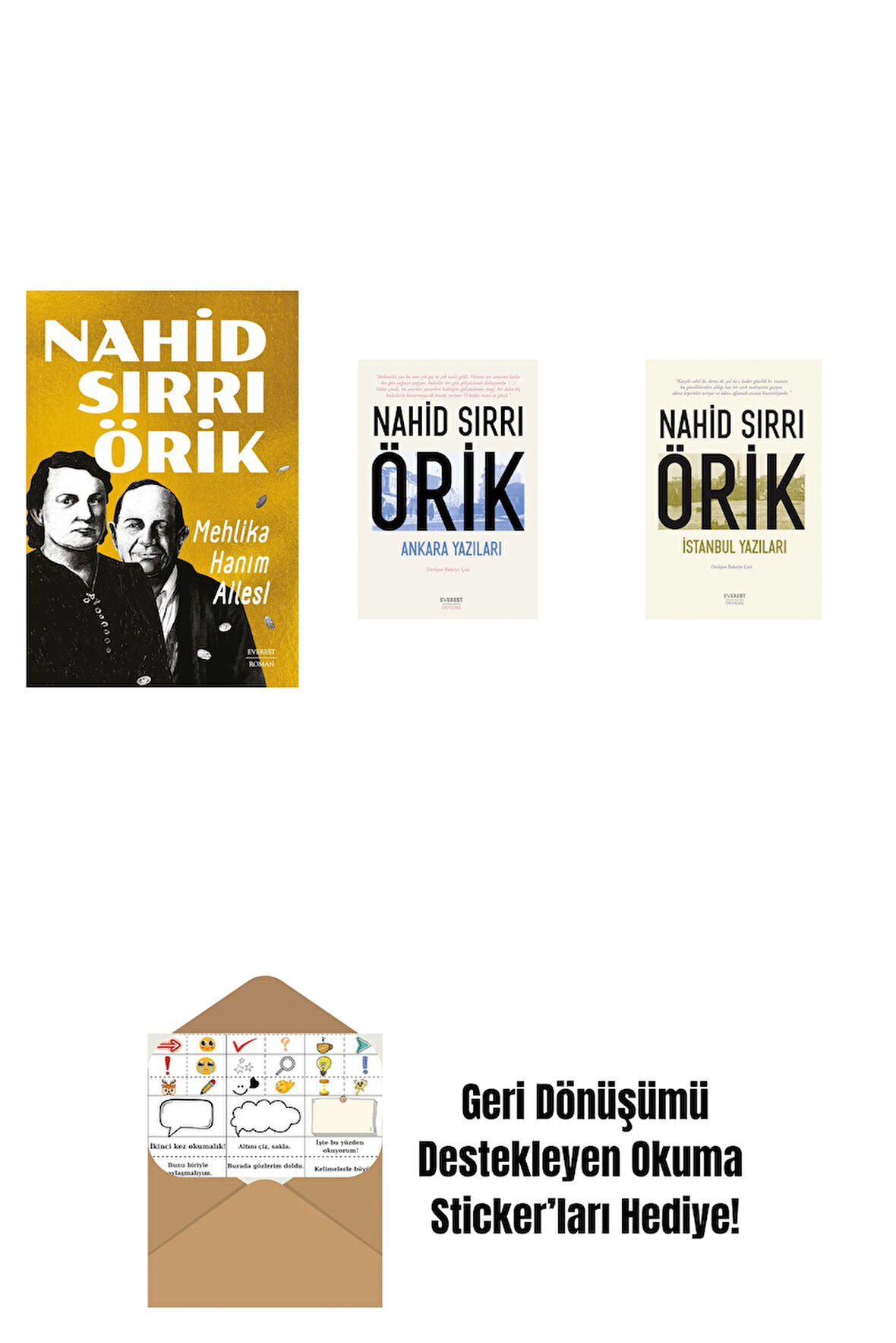 Mehlika Hanım Ailesi + Ankara Yazıları + İstanbul Yazıları + Okuma Sticker'ları