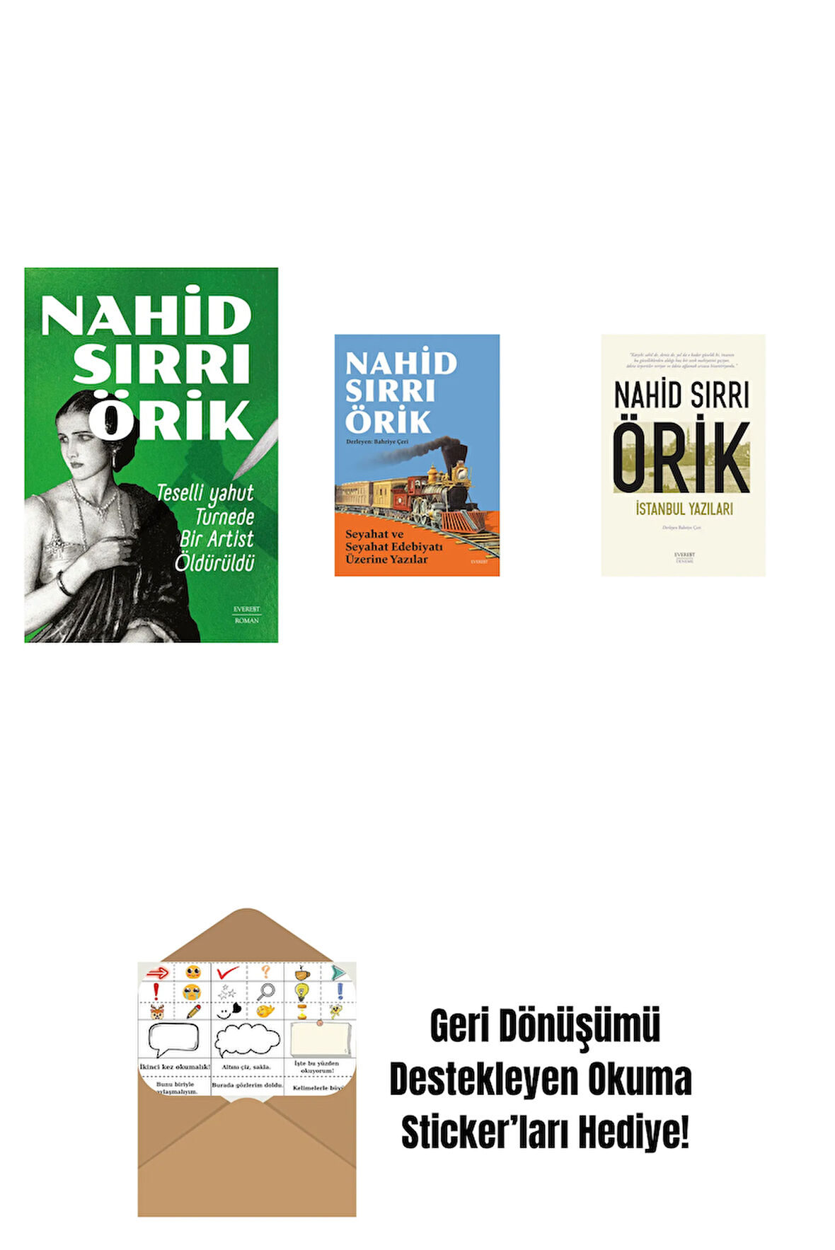 Teselli yahut Turnede  Bir Artist Öldürüldü + Seyahat ve Seyahat Edebiyatı Üzerine Yazılar + İstanbul Yazıları + Okuma Sticker'ları