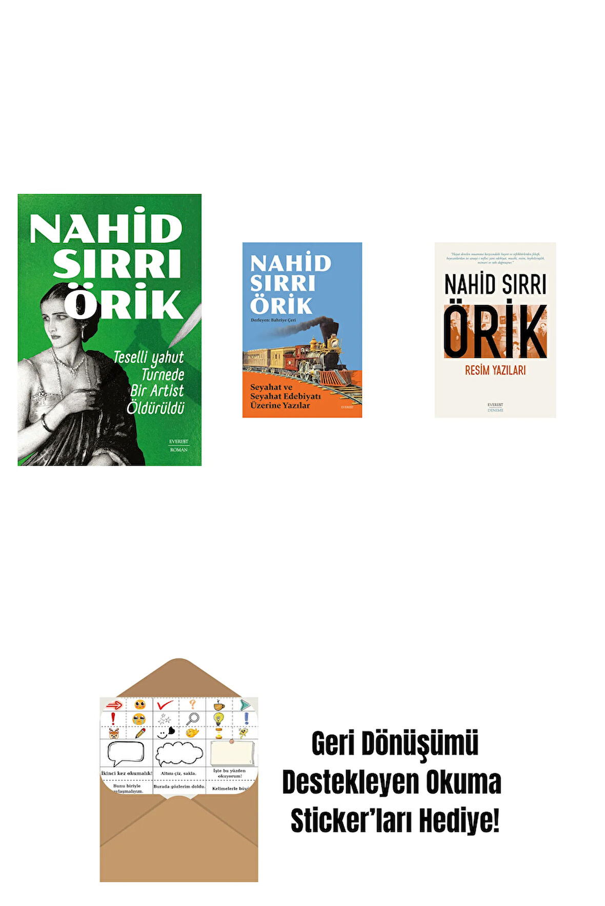 Teselli yahut Turnede  Bir Artist Öldürüldü + Seyahat ve Seyahat Edebiyatı Üzerine Yazılar + Resim Yazıları + Okuma Sticker'ları