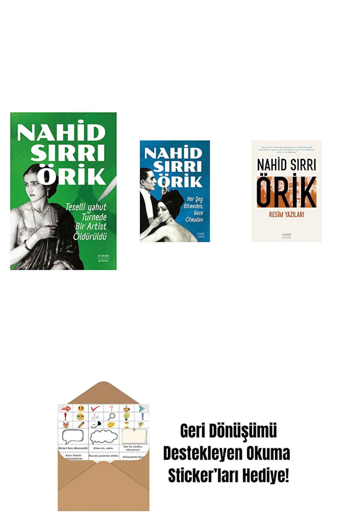 Teselli yahut Turnede  Bir Artist Öldürüldü + Her Şey Bitmeden,  Gece Olmadan + Resim Yazıları + Okuma Sticker'ları