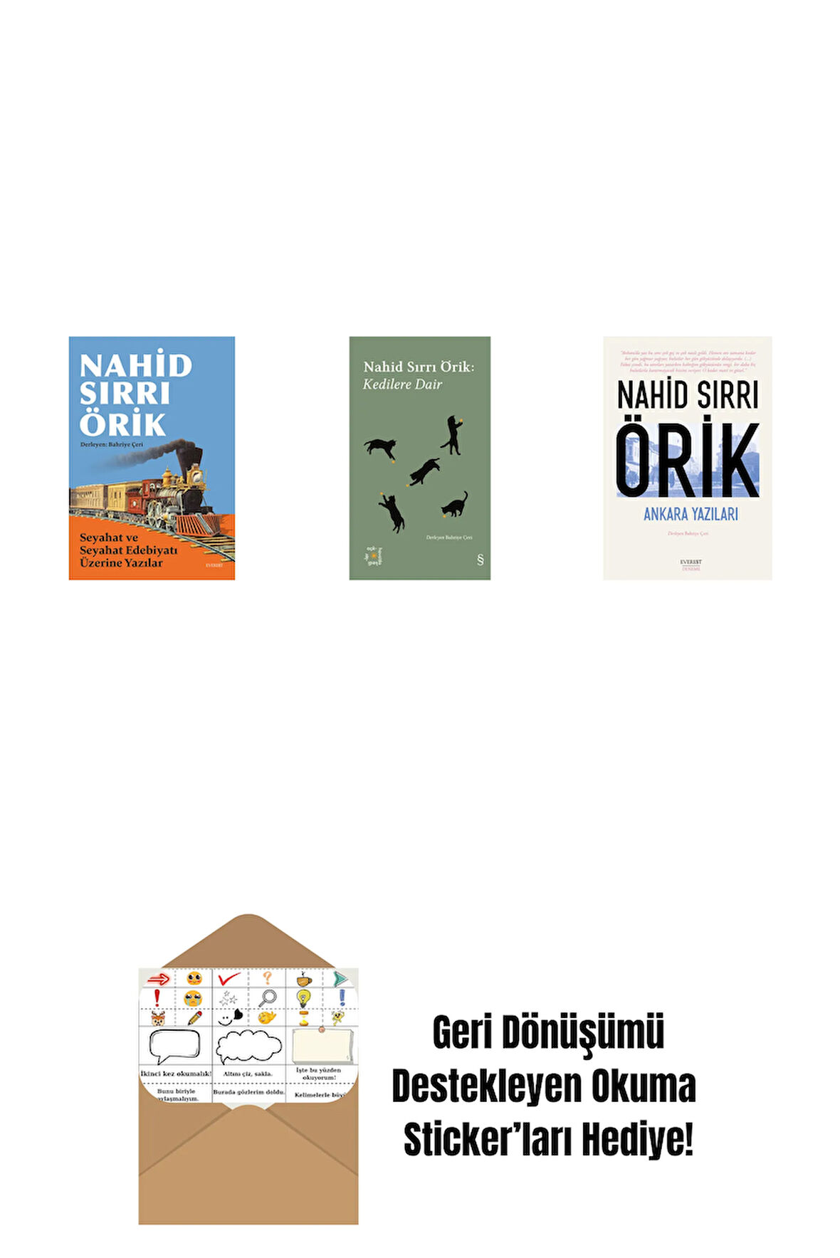 Seyahat ve Seyahat Edebiyatı Üzerine Yazılar + Everest Açıkhava 29 - Kedilere Dair + Ankara Yazıları + Okuma Sticker'ları