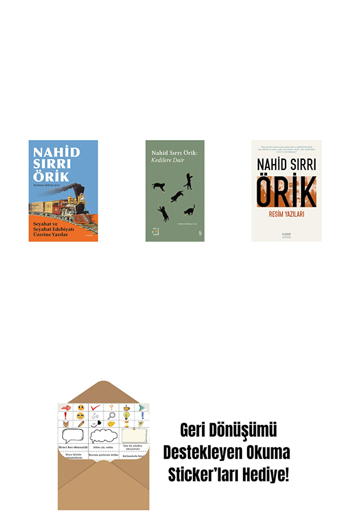 Seyahat ve Seyahat Edebiyatı Üzerine Yazılar + Everest Açıkhava 29 - Kedilere Dair + Resim Yazıları + Okuma Sticker'ları