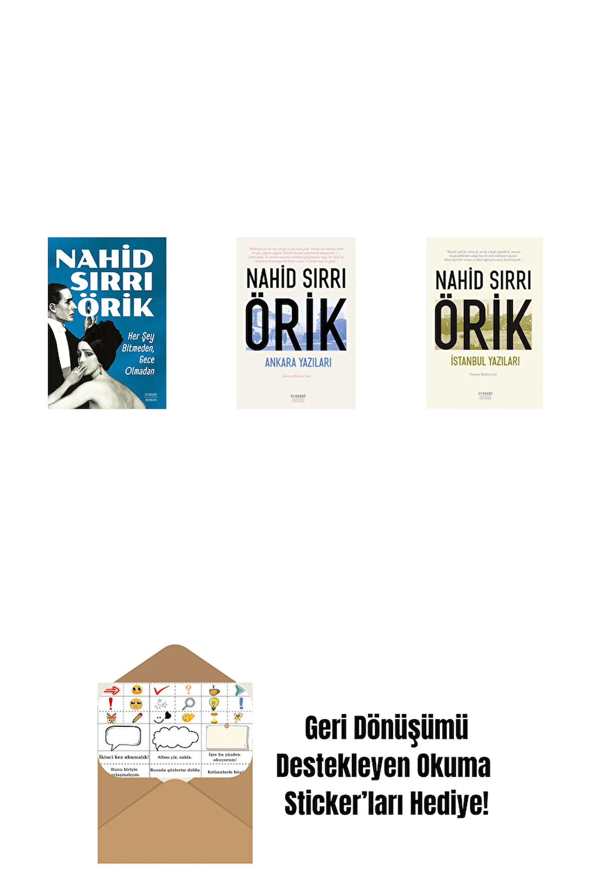 Her Şey Bitmeden,  Gece Olmadan + Ankara Yazıları + İstanbul Yazıları + Okuma Sticker'ları