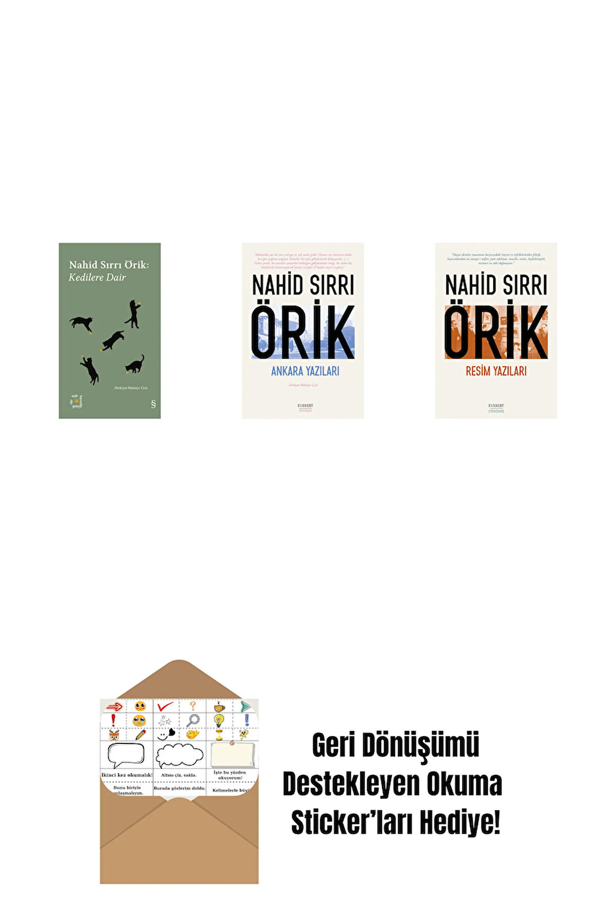 Everest Açıkhava 29 - Kedilere Dair + Ankara Yazıları + Resim Yazıları + Okuma Sticker'ları