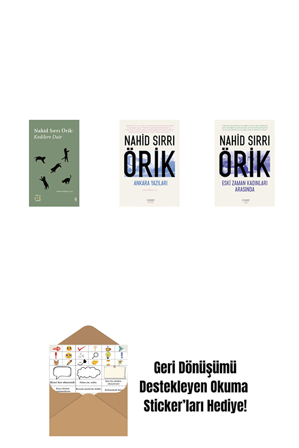 Everest Açıkhava 29 - Kedilere Dair + Ankara Yazıları + Eski Zaman Kadınları Arasında + Okuma Sticker'ları