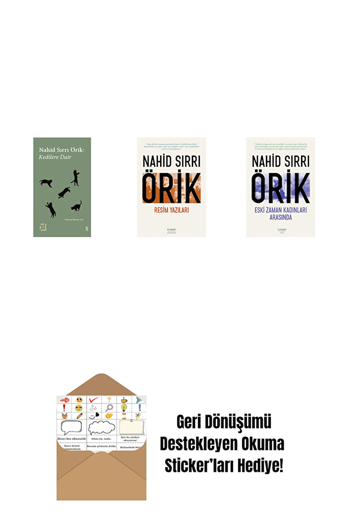 Everest Açıkhava 29 - Kedilere Dair + Resim Yazıları + Eski Zaman Kadınları Arasında + Okuma Sticker'ları