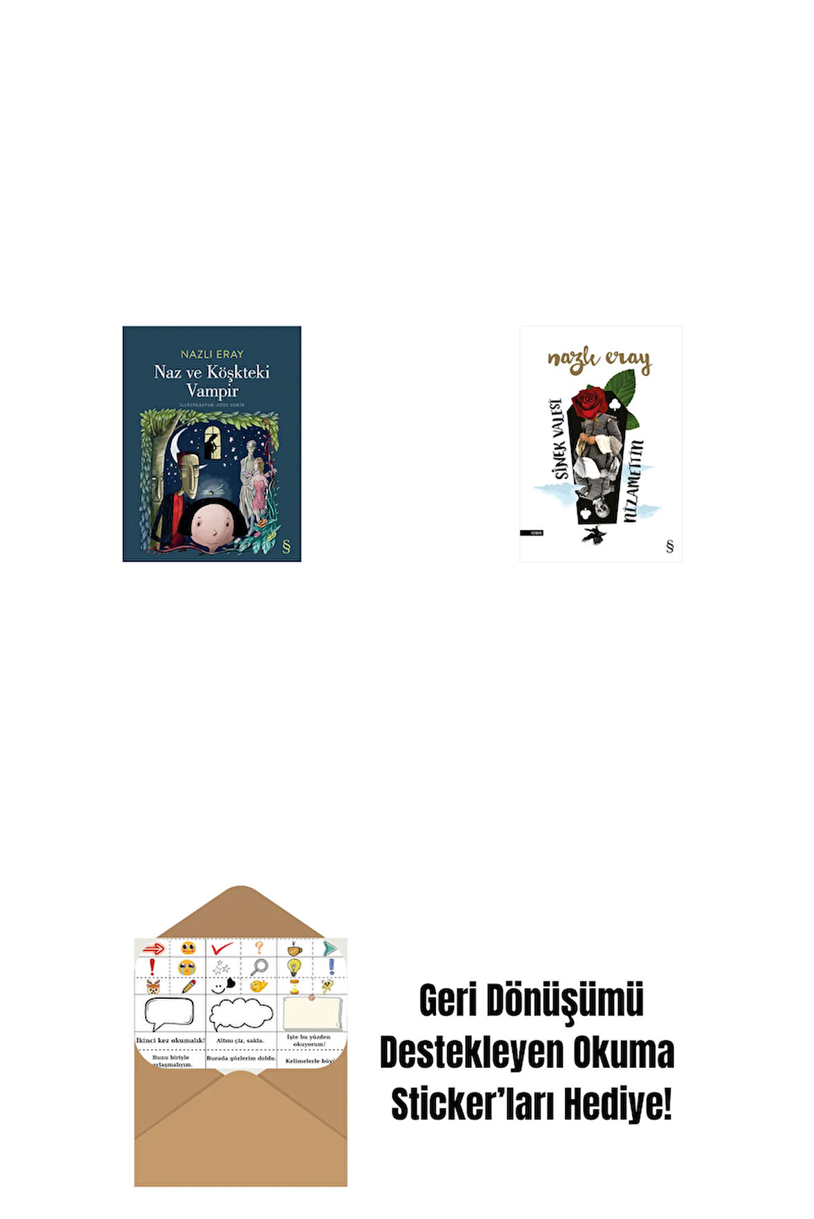 Naz ve Köşkteki Vampir + Sinek Valesi Nizamettin + Okuma Sticker'ları