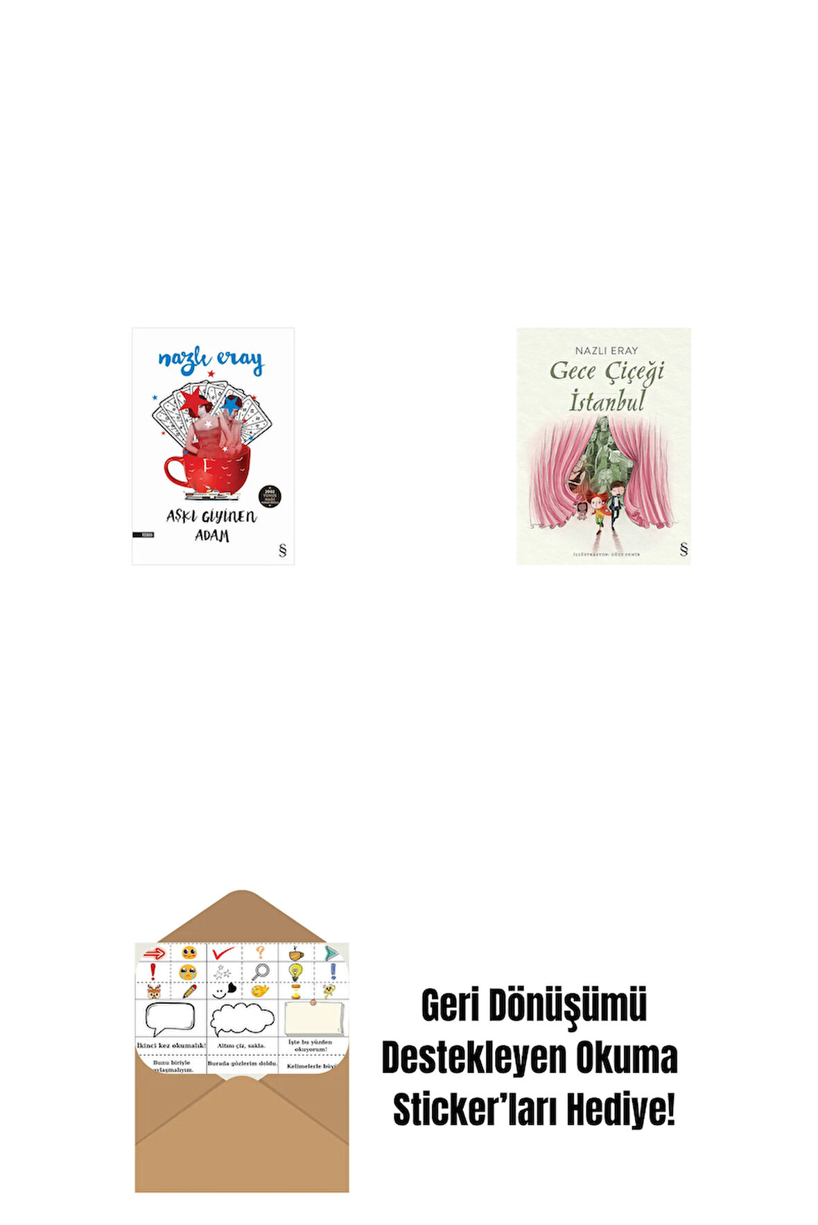 Aşkı Giyinen Adam + Gece Çiçeği İstanbul + Okuma Sticker'ları