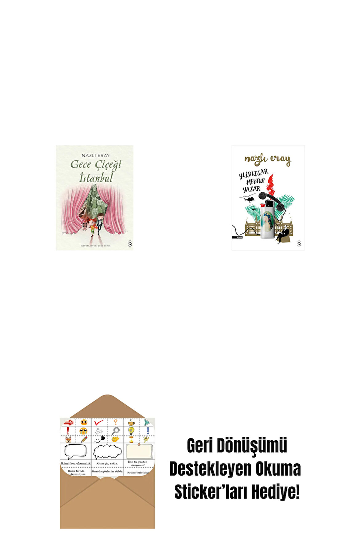 Gece Çiçeği İstanbul + Yıldızlar Mektup Yazar + Okuma Sticker'ları