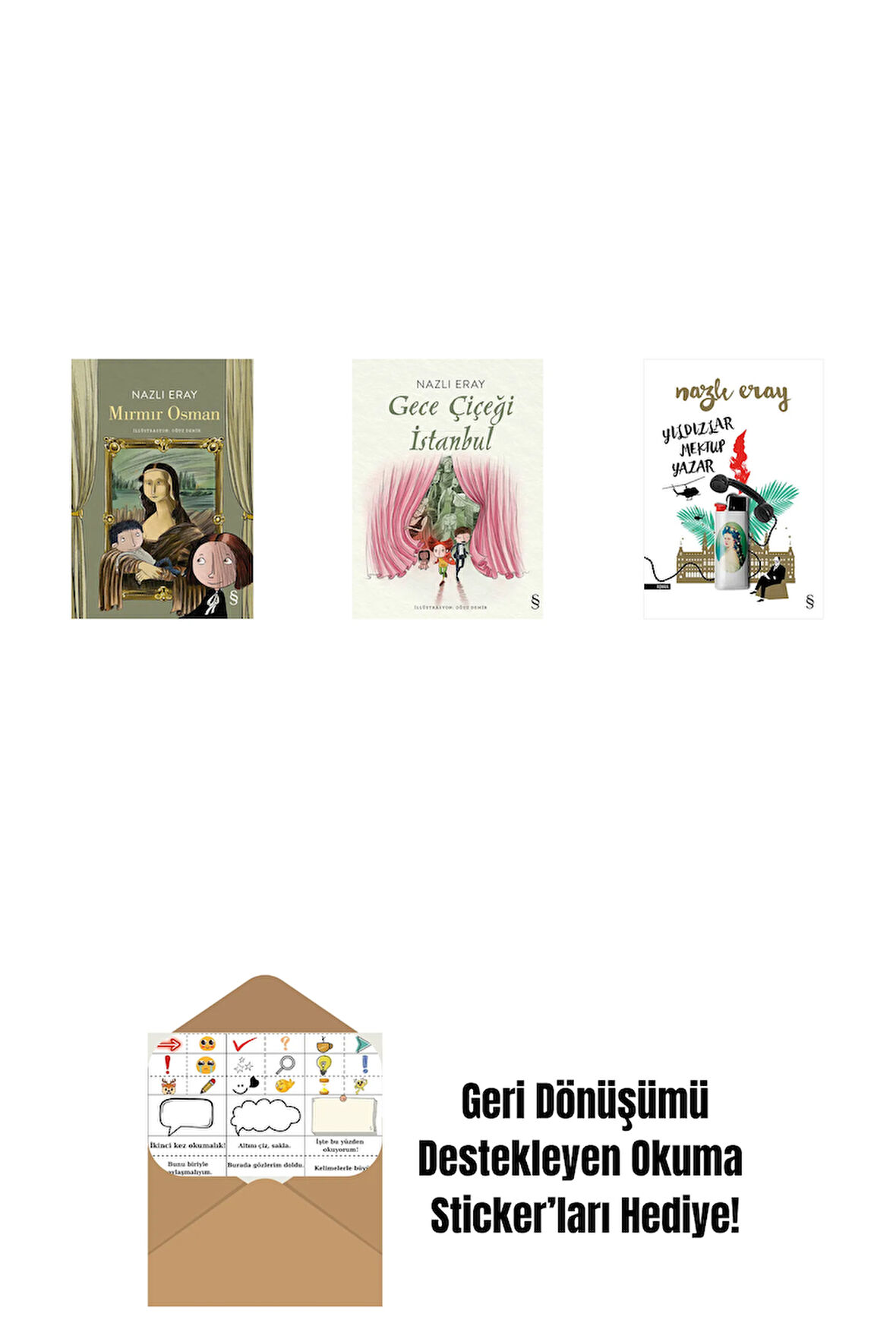 Mırmır Osman + Gece Çiçeği İstanbul + Yıldızlar Mektup Yazar + Okuma Sticker'ları