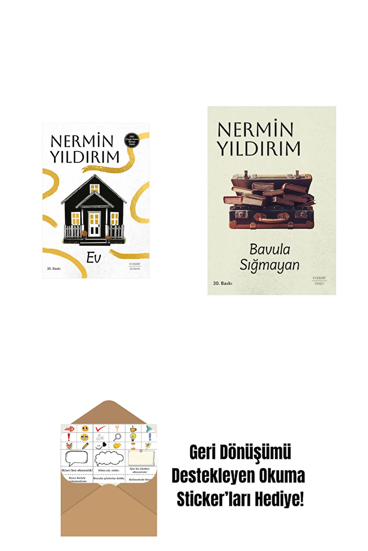 Ev + Bavula Sığmayan + Okuma Sticker'ları