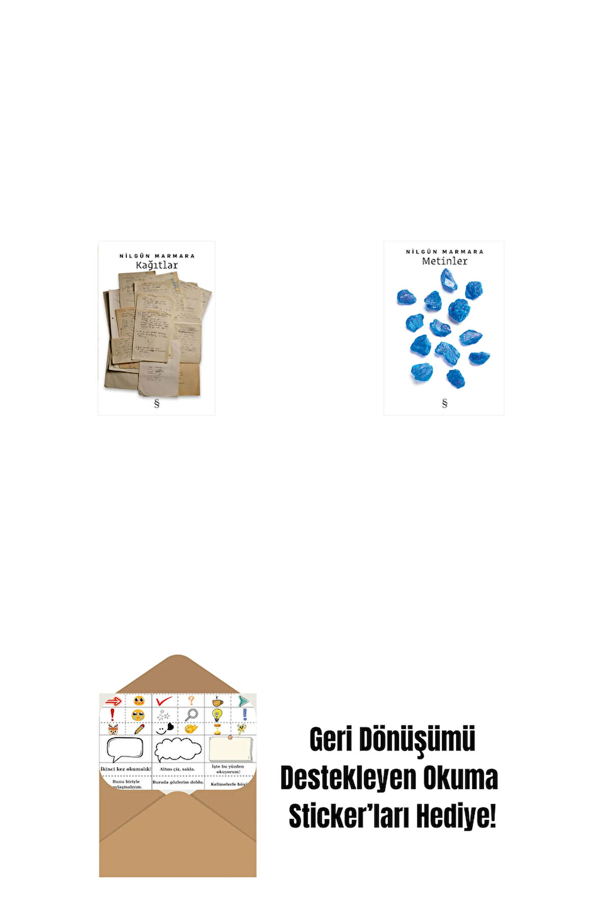 Kağıtlar + Metinler + Okuma Sticker'ları