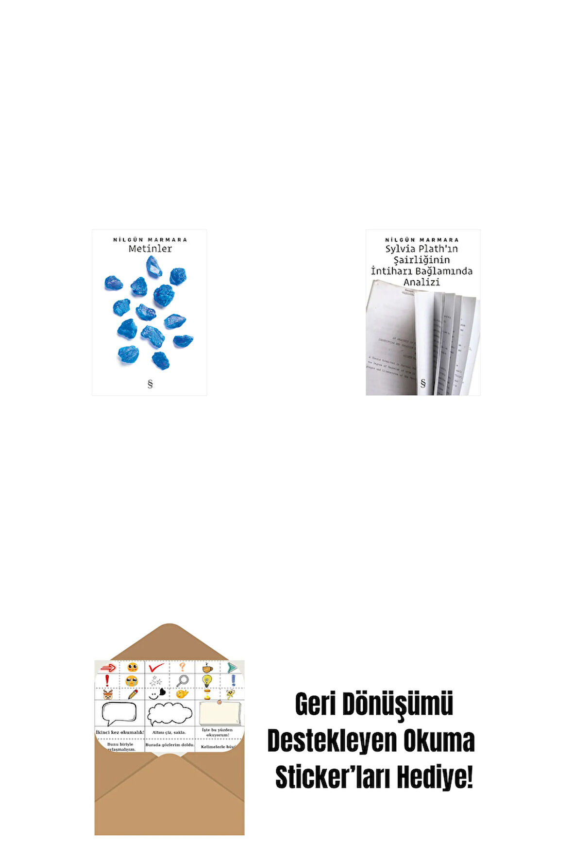 Metinler + Sylvia Plath'ın Şairliğinin İntihar Bağlamında Analizi + Okuma Sticker'ları