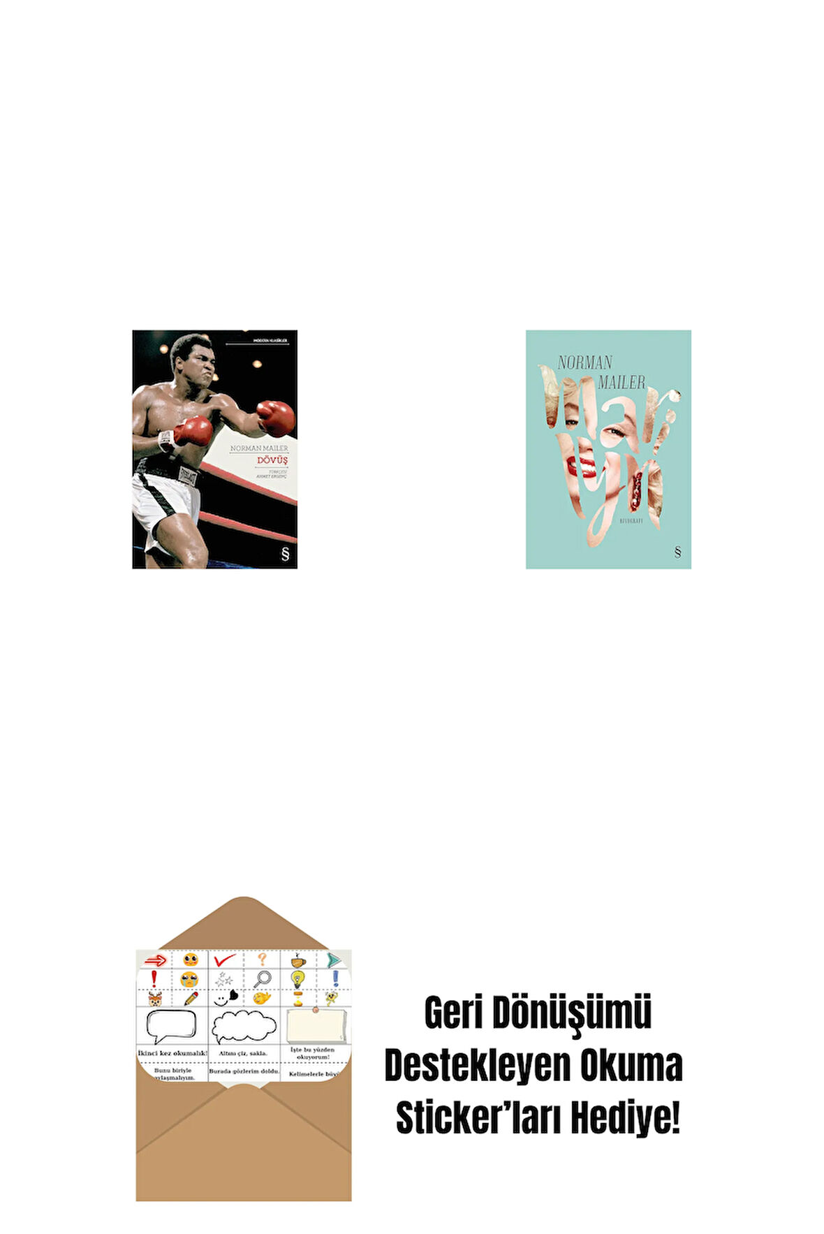 Dövüş + Marilyn + Okuma Sticker'ları