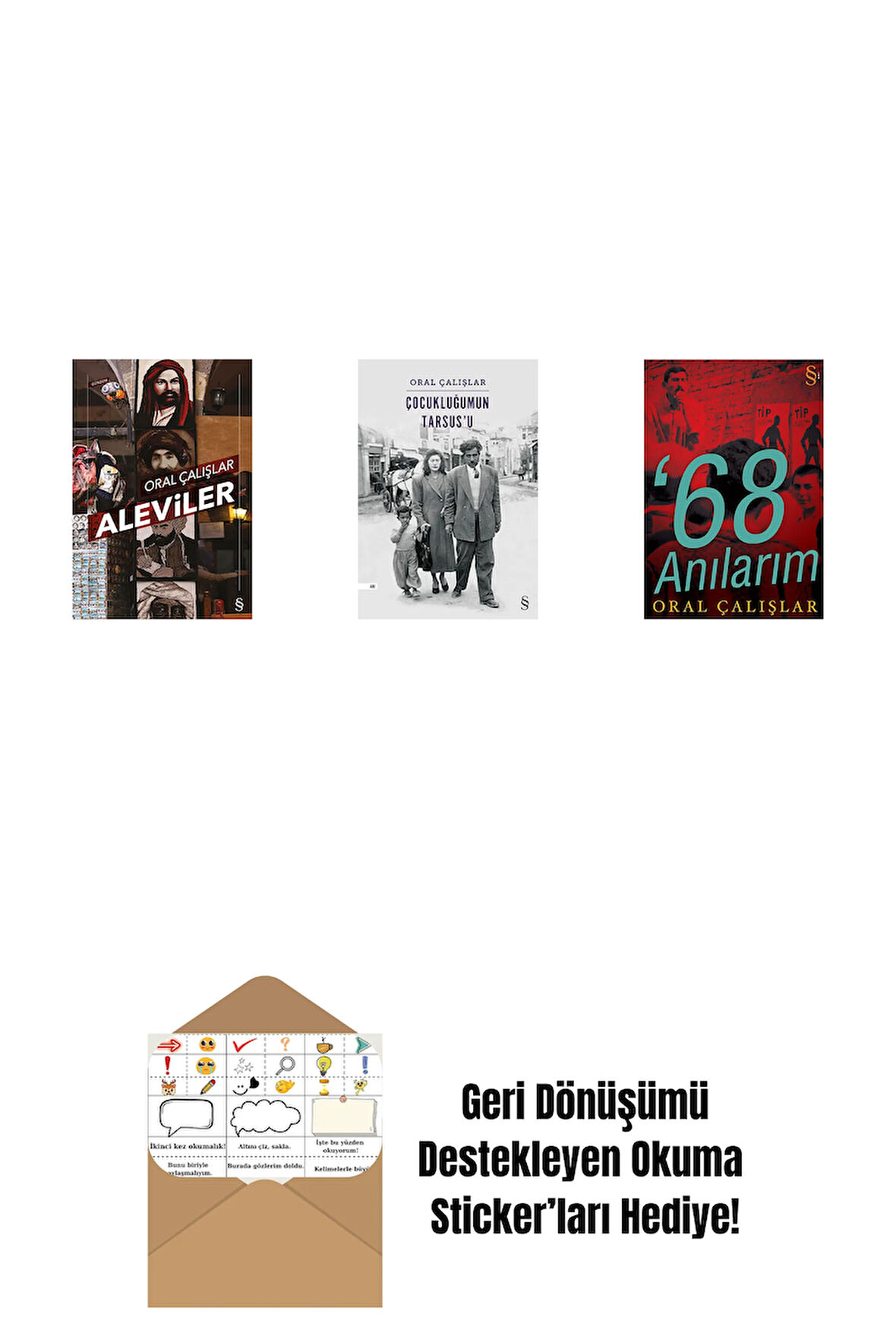 Aleviler + Çocukluğumun Tarsus'u + 68 Anılarım + Okuma Sticker'ları