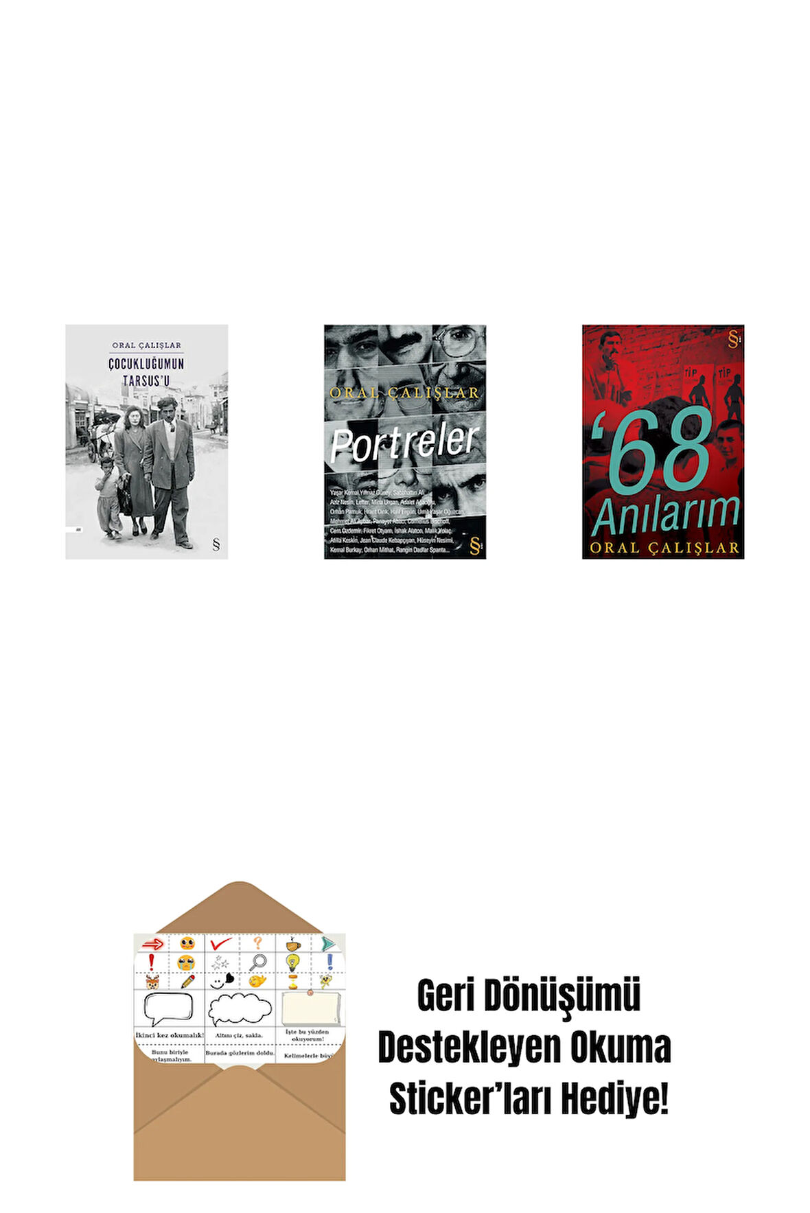 Çocukluğumun Tarsus'u + Portreler + 68 Anılarım + Okuma Sticker'ları