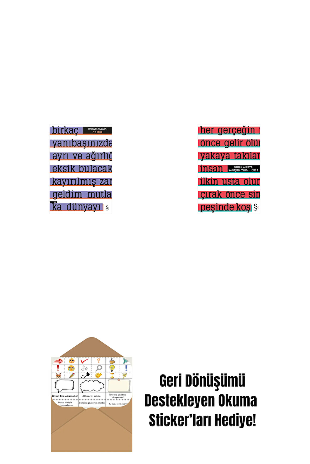 A ! Etika + Yenilgiler Tarihi + Okuma Sticker'ları
