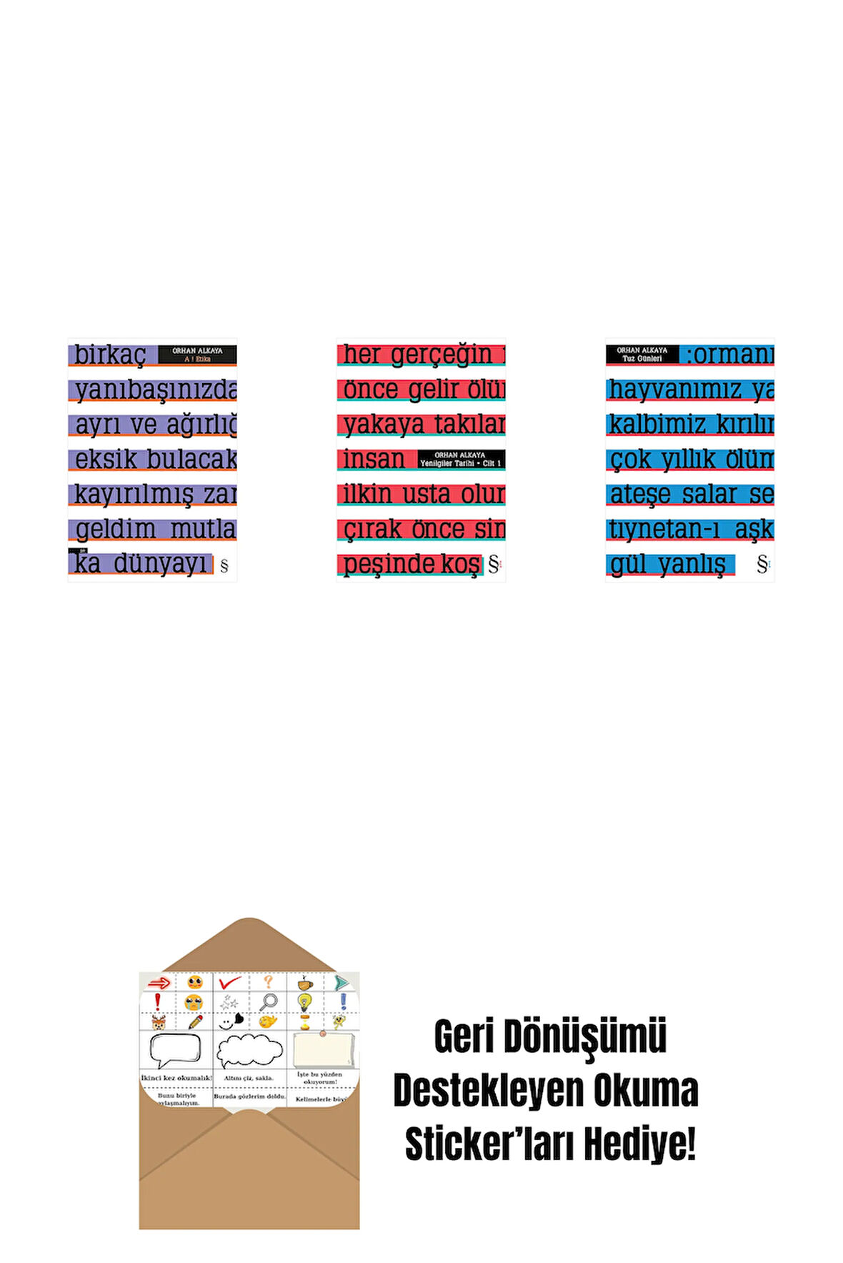 A ! Etika + Yenilgiler Tarihi + Tuz Günleri + Okuma Sticker'ları