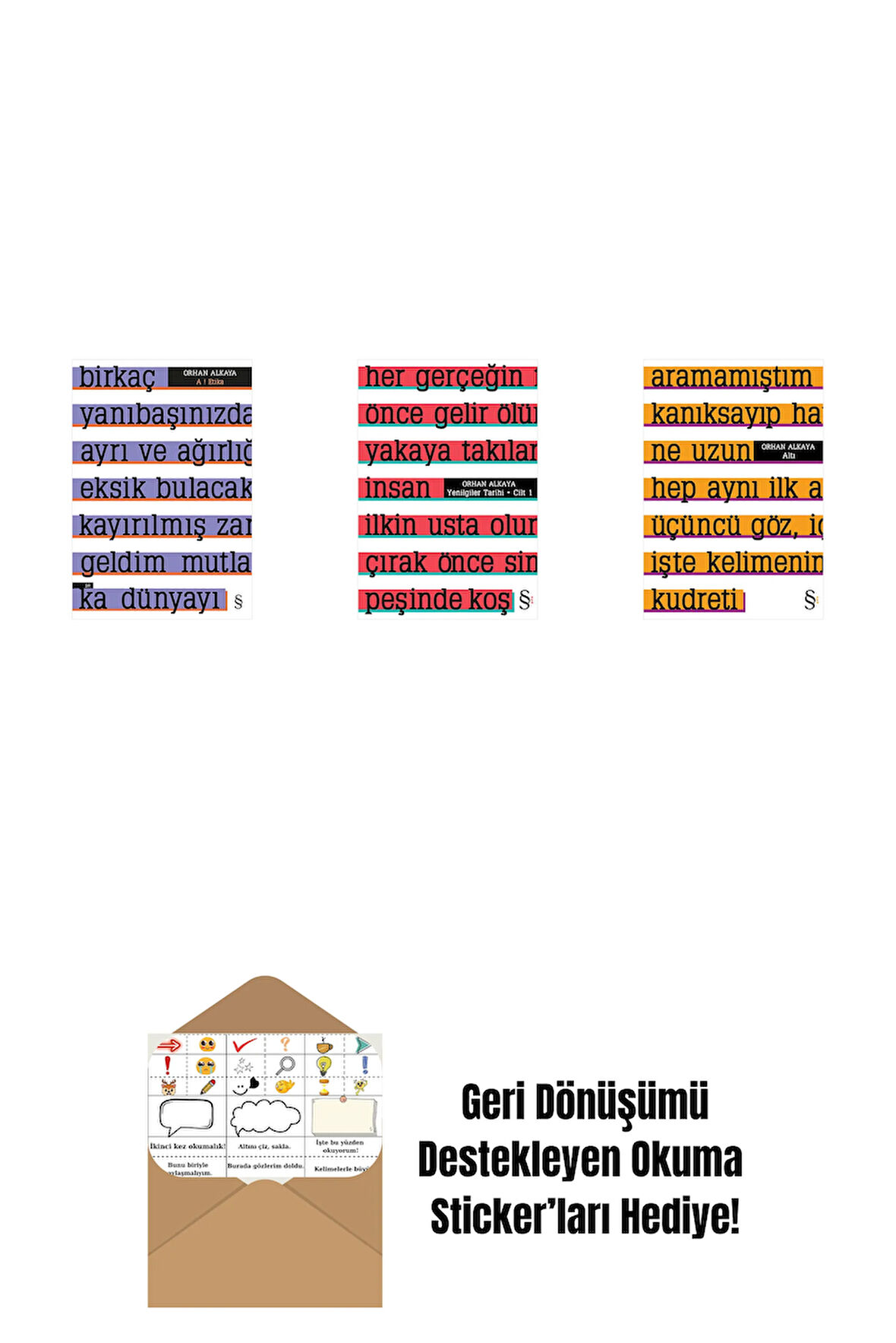 A ! Etika + Yenilgiler Tarihi + Altı + Okuma Sticker'ları
