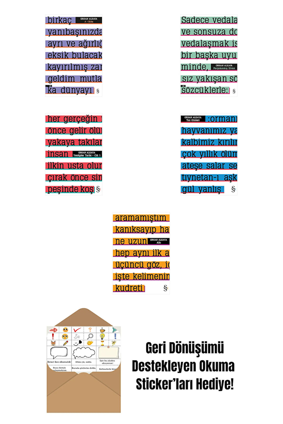 Orhan Alkaya 5 Kitap Set + Okuma Sticker'ları