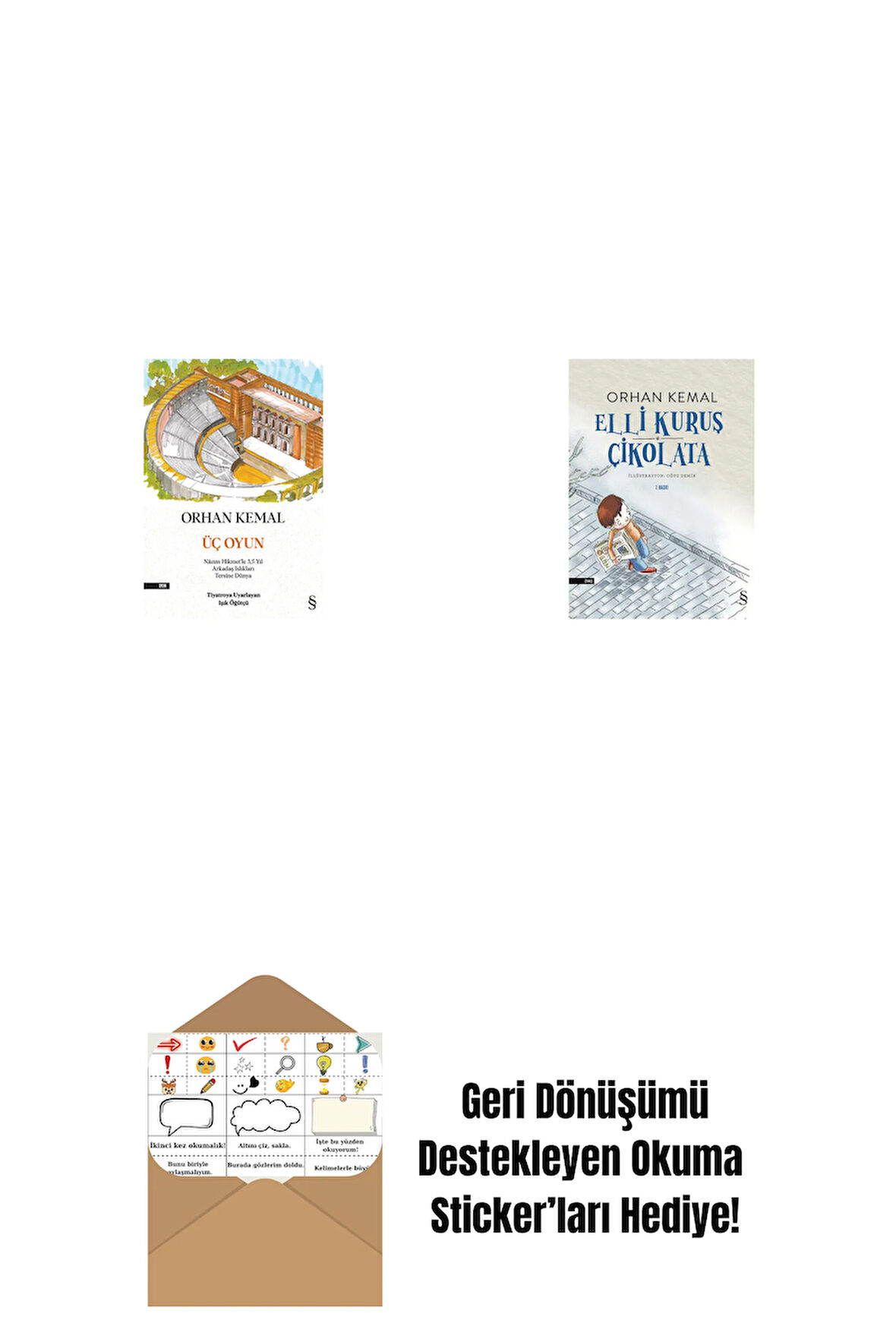 Üç Oyun + Elli Kuruş Çikolata + Okuma Sticker'ları