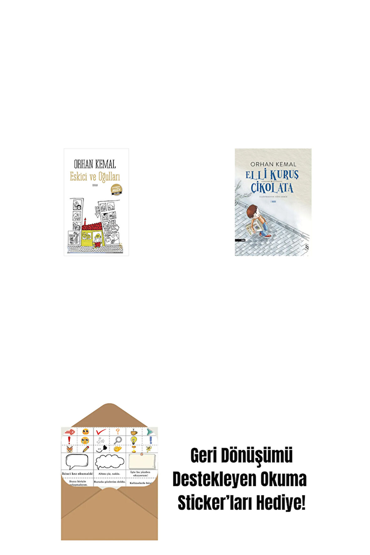 Eskici ve Oğulları (Midi Boy) + Elli Kuruş Çikolata + Okuma Sticker'ları