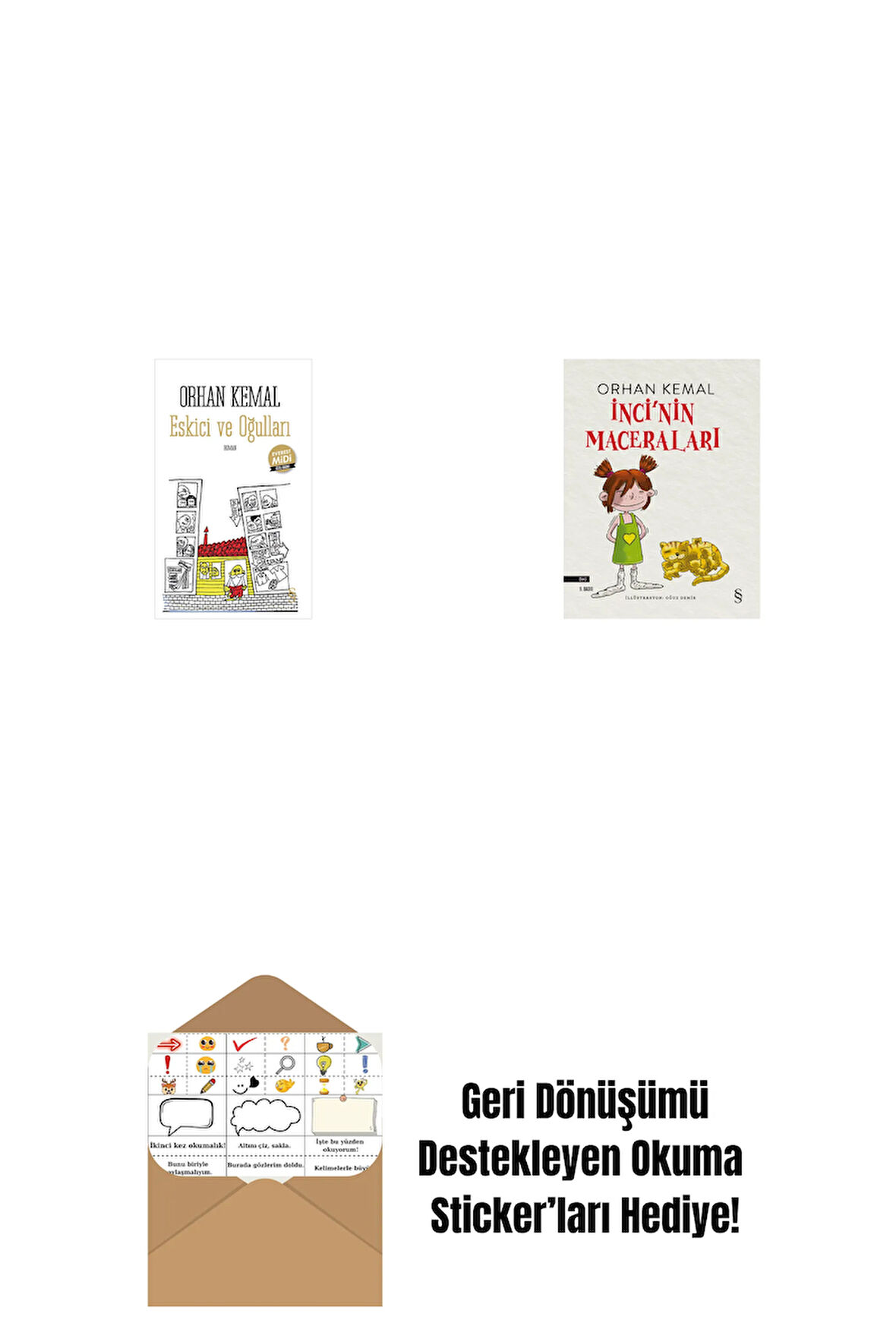 Eskici ve Oğulları (Midi Boy) + İnci'nin Maceraları + Okuma Sticker'ları