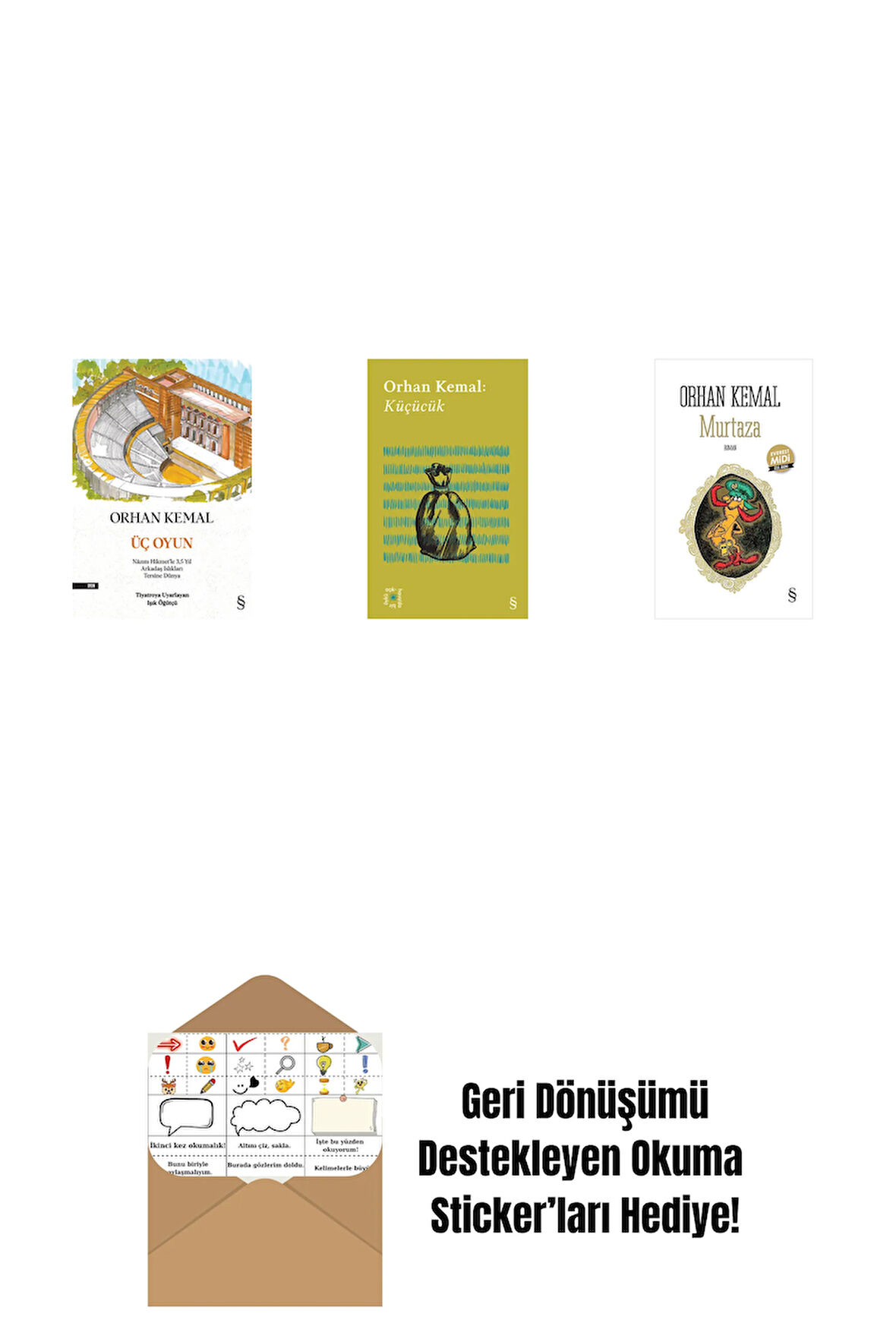 Üç Oyun + Everest Açıkhava 13 - Küçücük + Murtaza (Midi Boy) + Okuma Sticker'ları