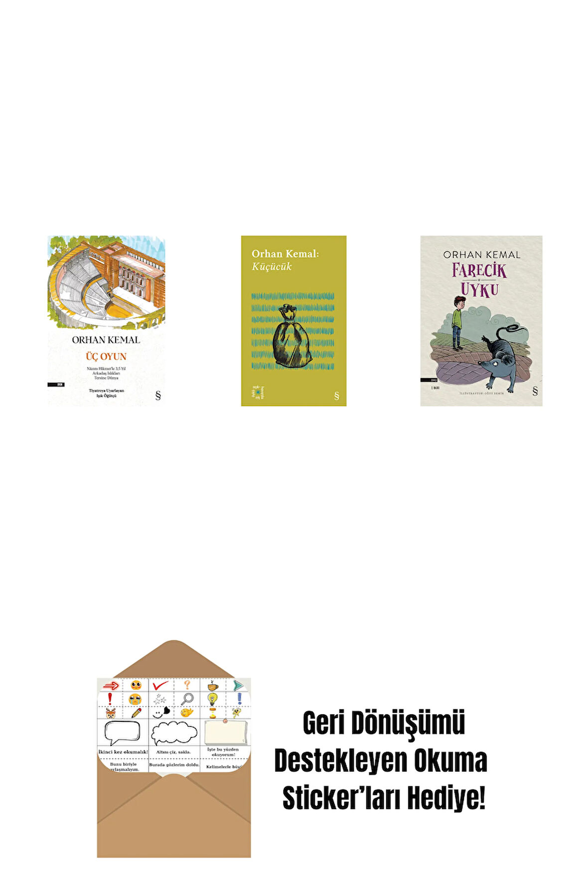 Üç Oyun + Everest Açıkhava 13 - Küçücük + Farecik Uyku + Okuma Sticker'ları