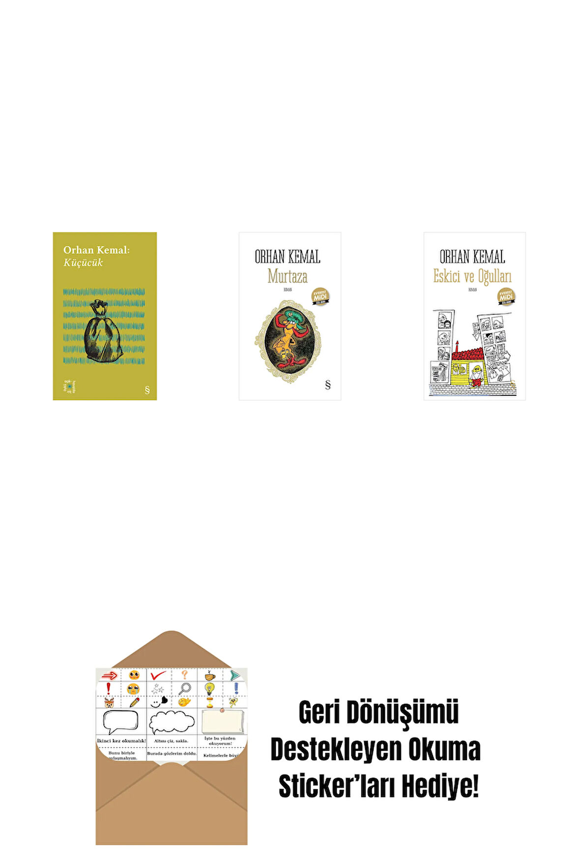 Everest Açıkhava 13 - Küçücük + Murtaza (Midi Boy) + Eskici ve Oğulları (Midi Boy) + Okuma Sticker'ları